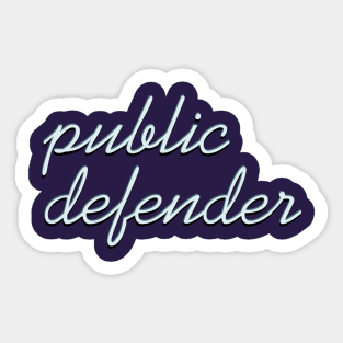 Public Defender Sticker